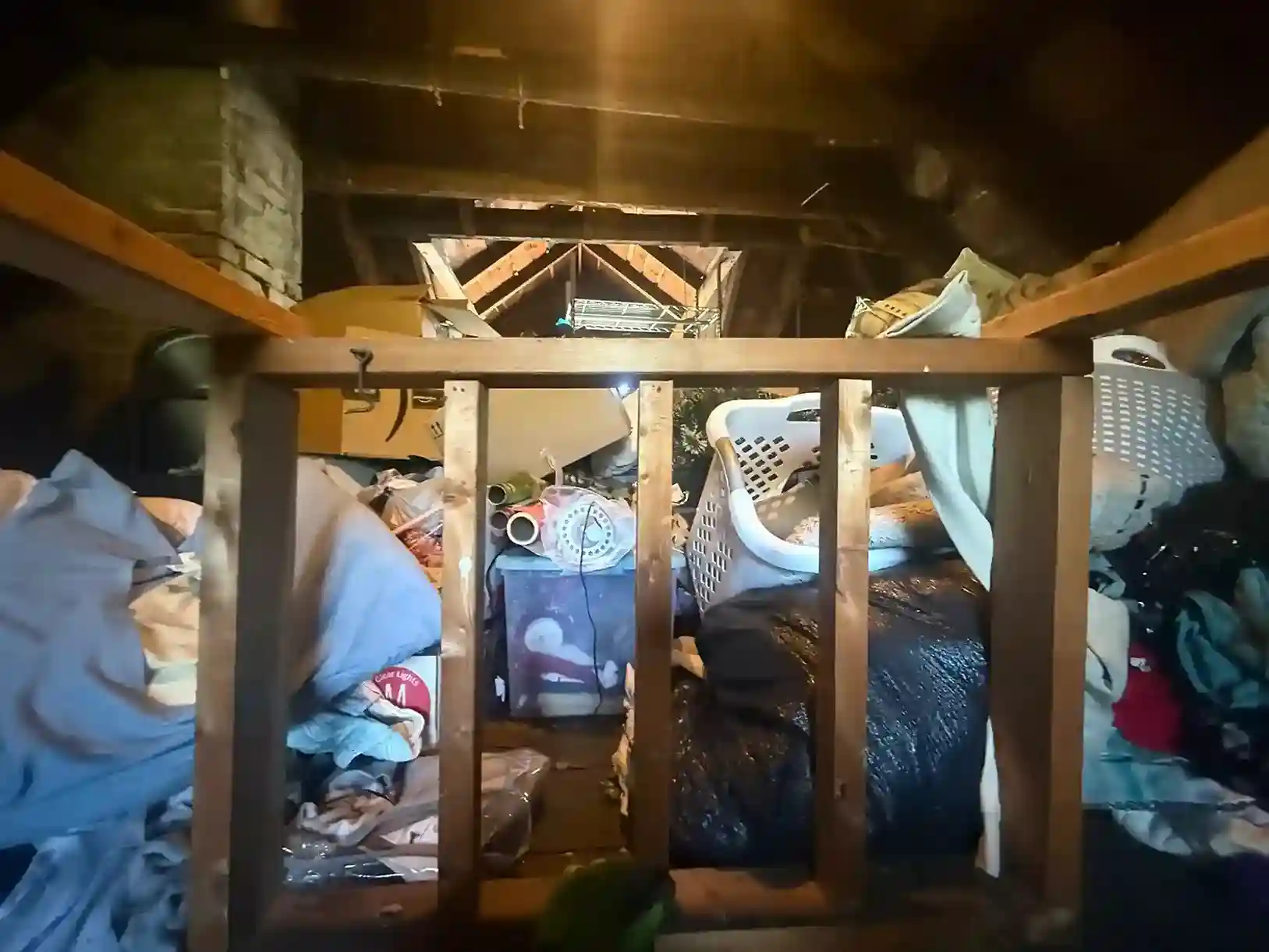 Attic storage clutter