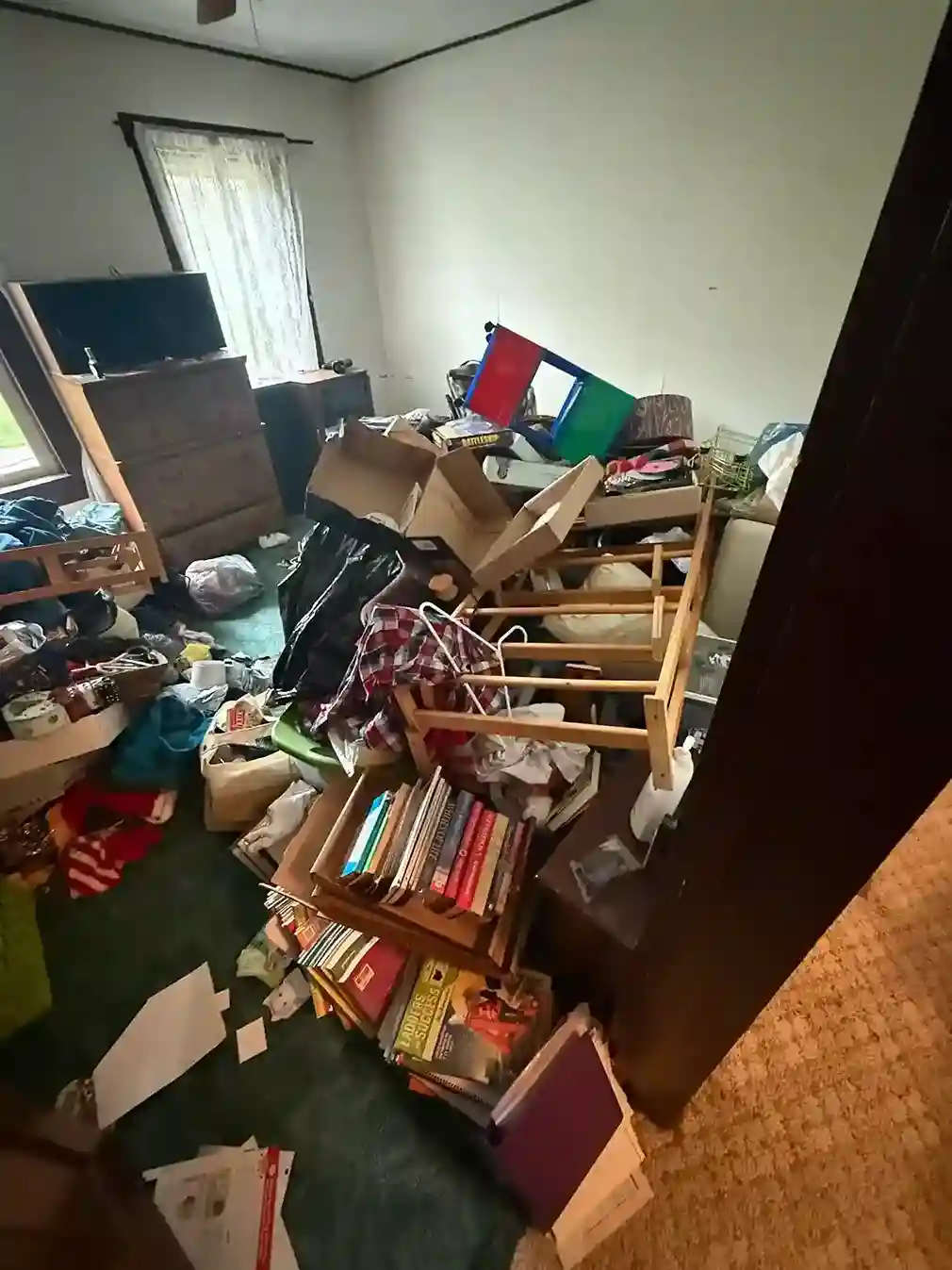 Cluttered room during a cleanout
