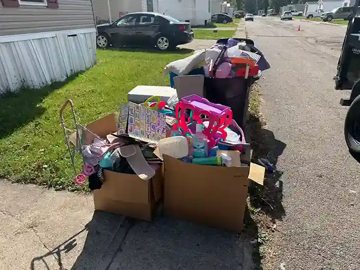 Driveway junk pile