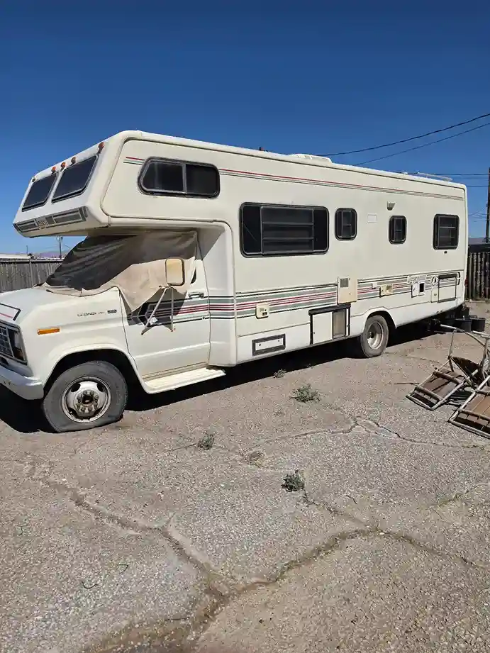 Modern RV on a lot